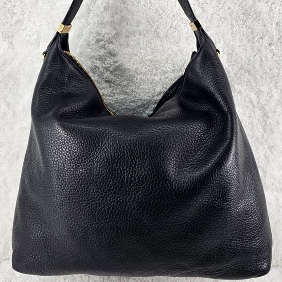MICHAEL KORS Leather Hobo Shoulder Bag Tassel Chain Accent Crossbody Strap - Picture 6 of 13